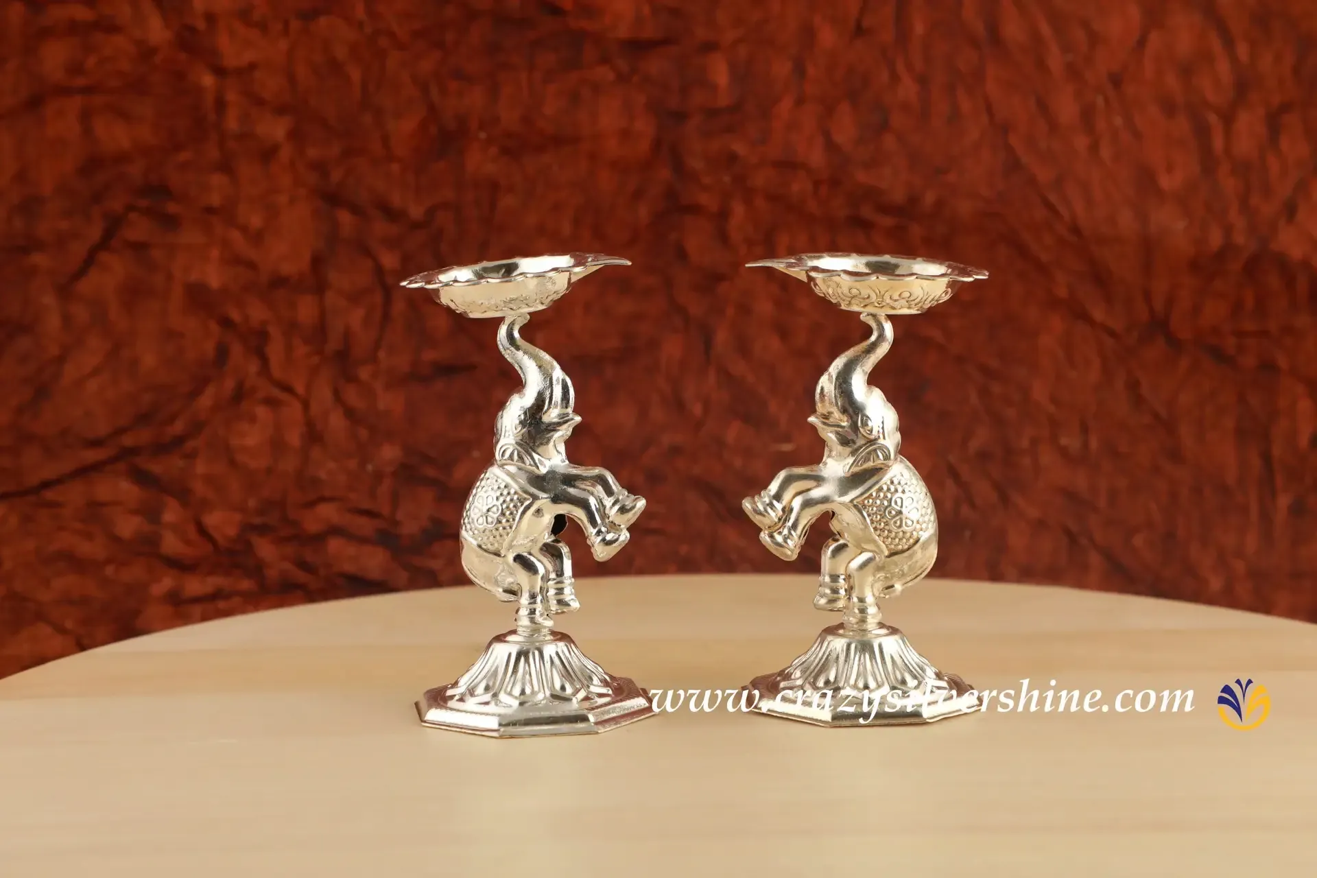 Elephant Diya Pair