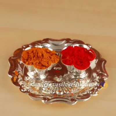 Designer Haldi KumKum Plate