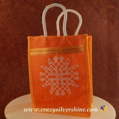 Return Gift Jute Bag Orange