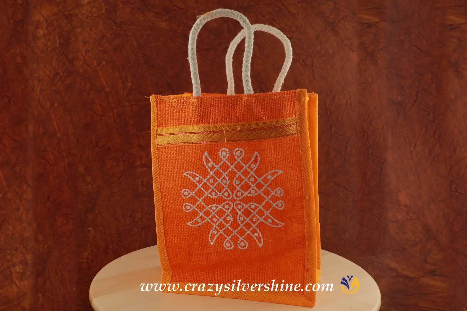 Return Gift Jute Bag Orange