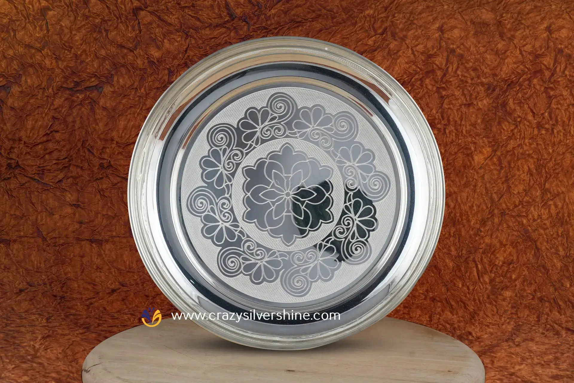 German Silver Engraved Plate