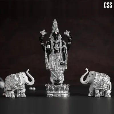Balaji With Elephants