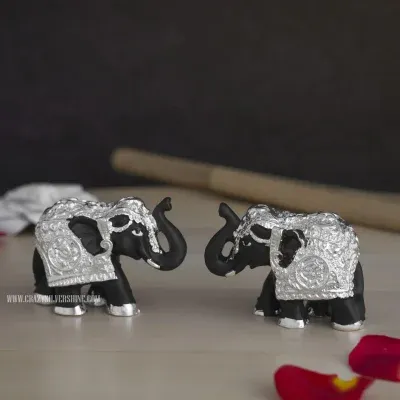 Silver Plated Baby elephants