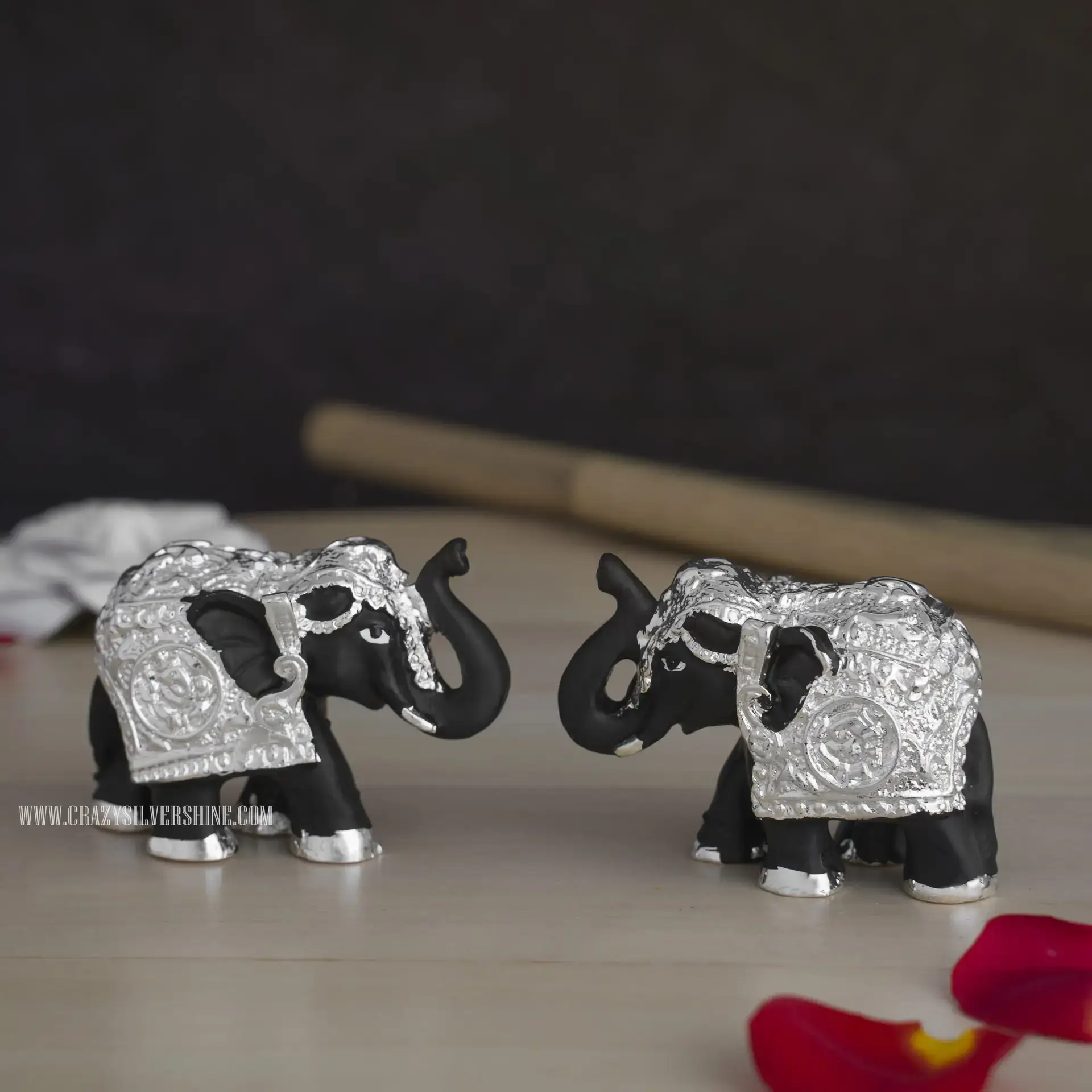 Silver Plated Baby elephants