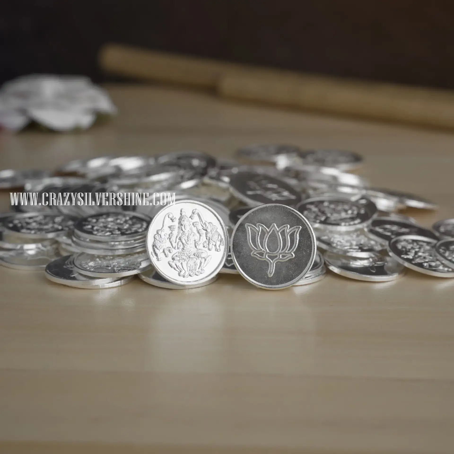Silver Plated Lakshmi Coins