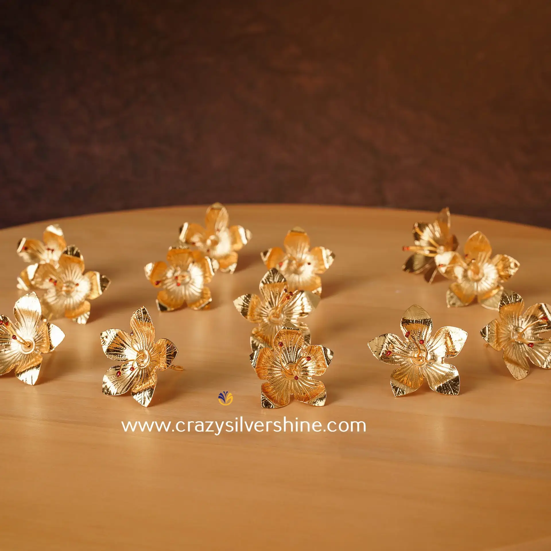 Gold Plated Hibiscus Flowers