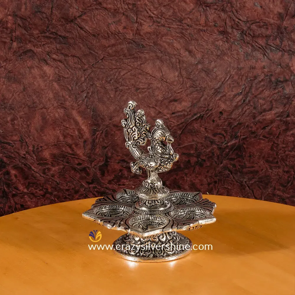 Antique Peacock Diya