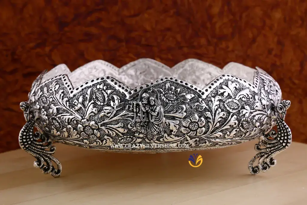 Antique Radha Krishna Urli