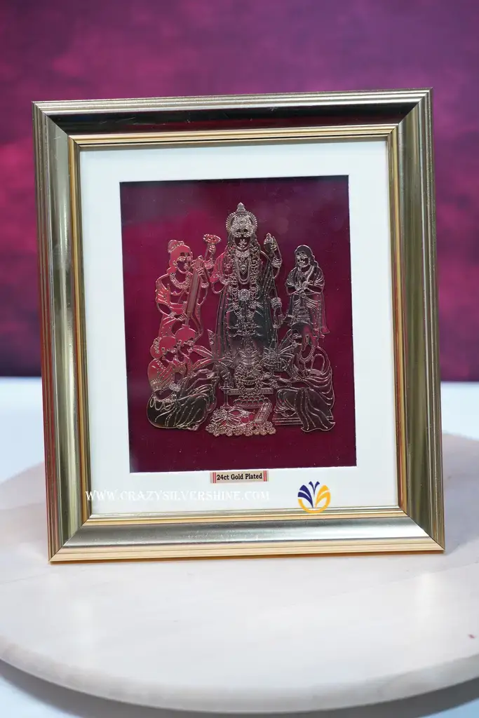 Gold Plated Satyanarayana Swamy Frame