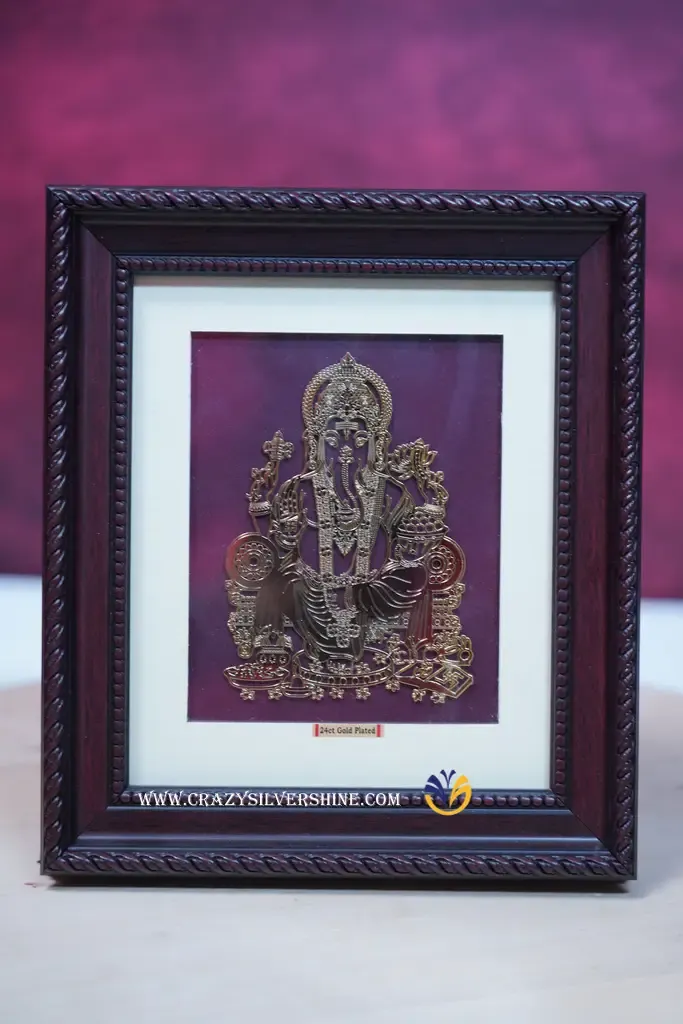 Gold Plated Ganesh Frame