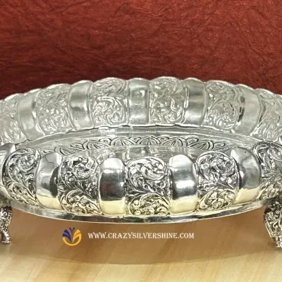 German Silver Antique Elephant Leg Plate