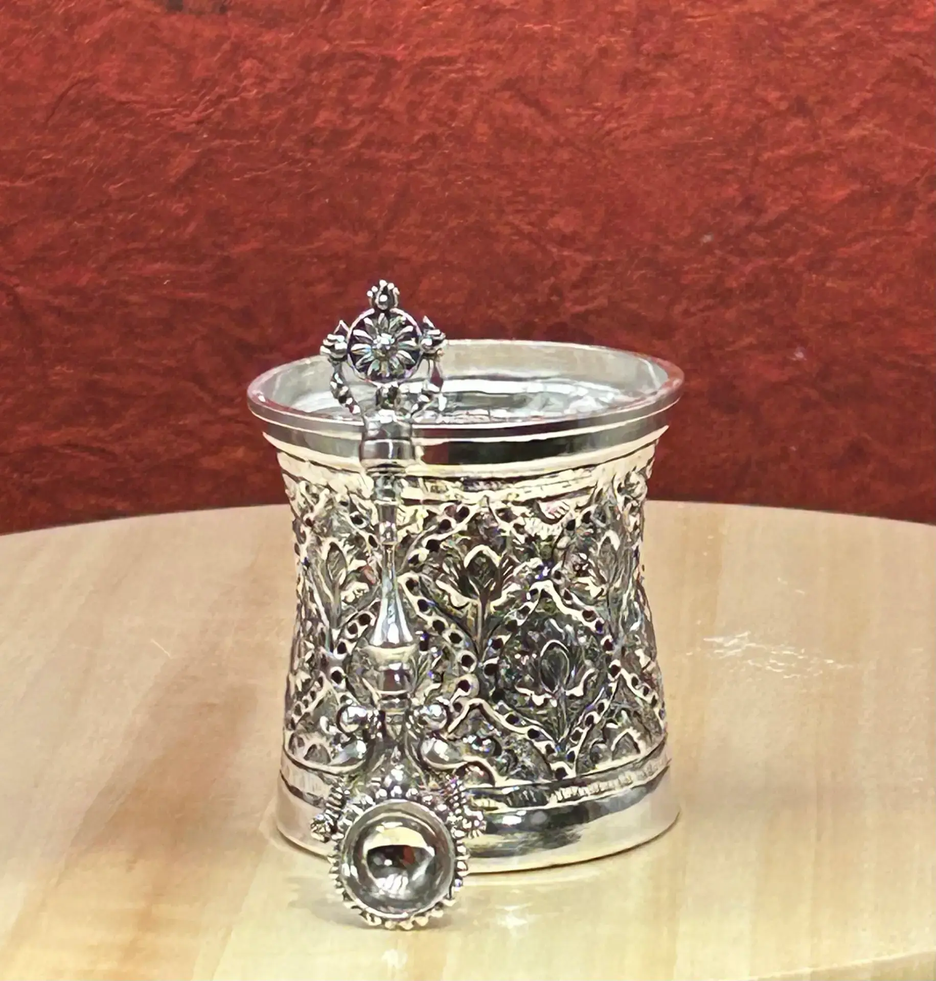 Antique Deaigner Punchapathra With spoon