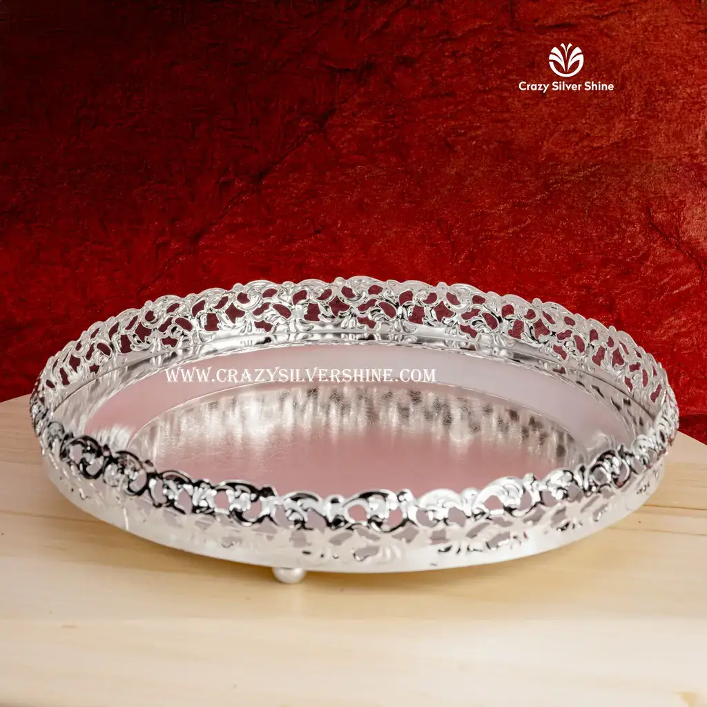 Silver Plated Round Tray 10 Inches