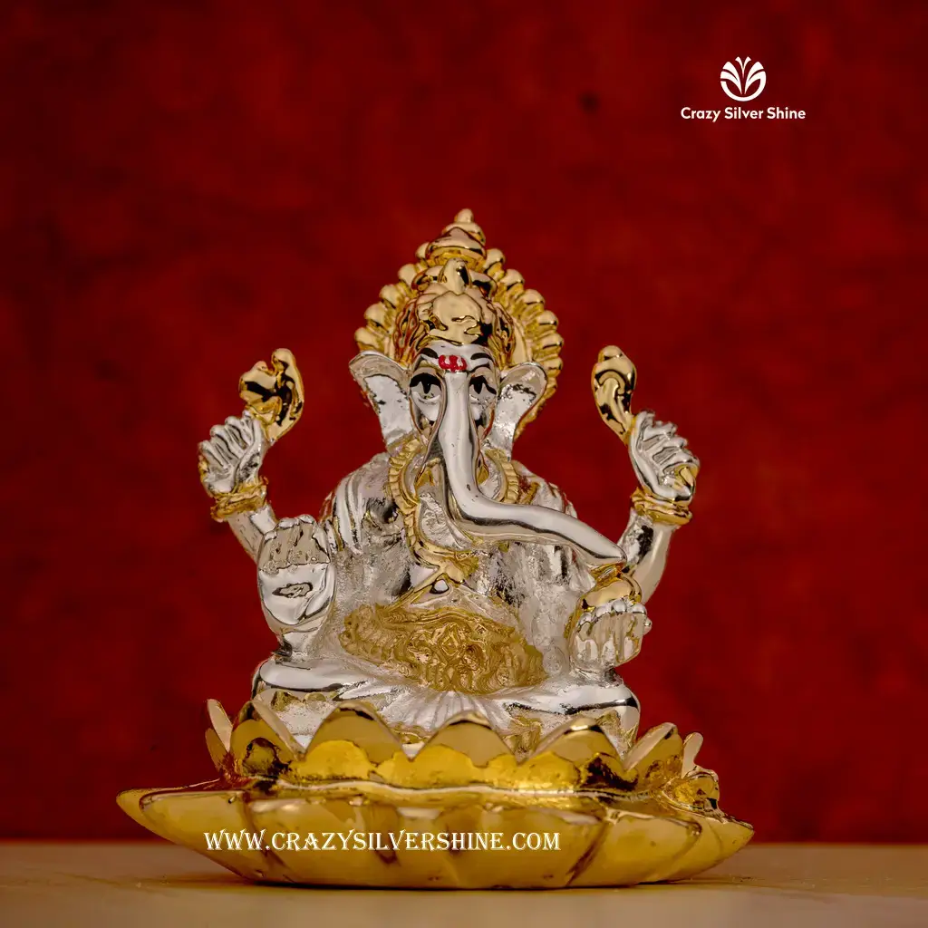 3 Inch Lotus Ganesh Idol